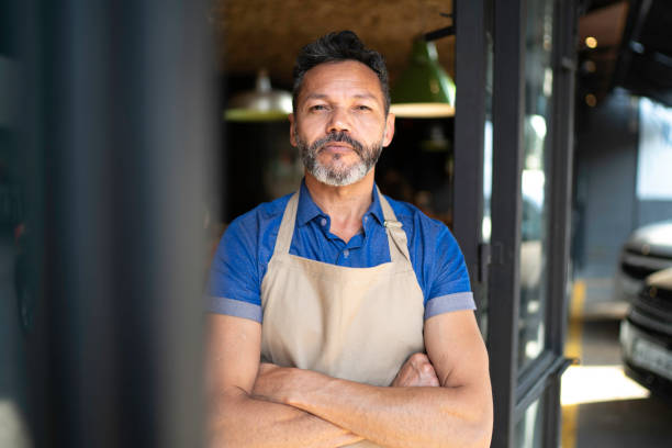 istock Portrait of owner / waiter at restaurant 1174706021