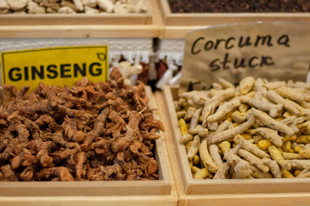 istock Multi-colored dried fruits and tea in the oriental bazaar. 1174713469