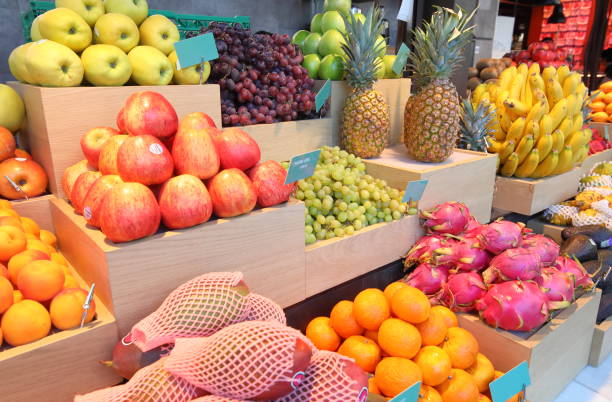 istock Tropical fruit shop business display 1174721527