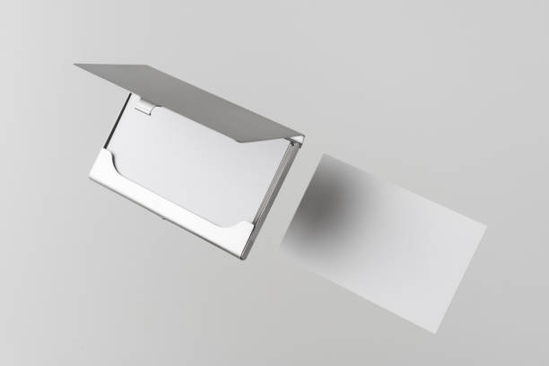 istock top view of business card with case on white 1174722124