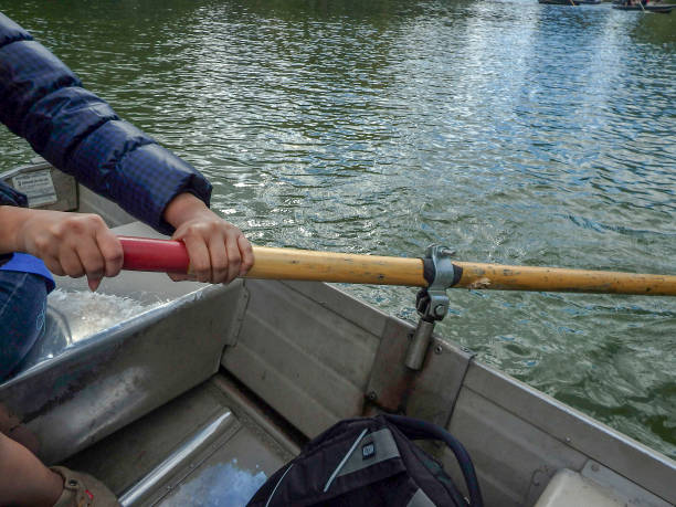 istock Pair of hands rowing boat 1174722521