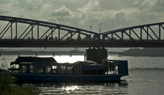 Vidyasagar Setu bridge over Hooghly River in Kolkata, West Bengal, India