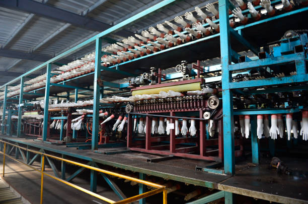 istock Rubber gloves production line 1174729510