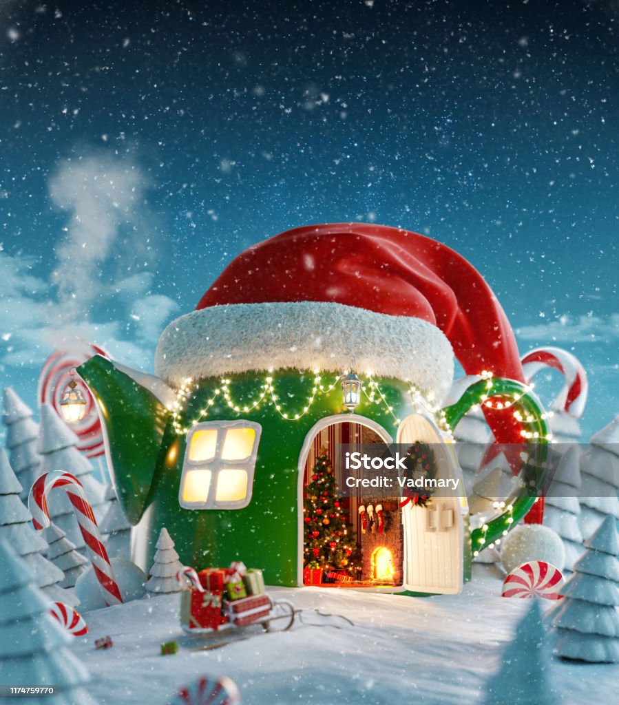 Amazing fairy house - Royalty-free Natal Foto de stock Amazing fairy house - Royalty-free Natal Foto de stock