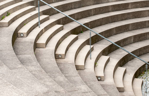 istock outdoor stairway in a city with concentric steps 1174760695