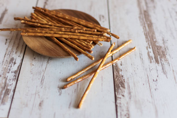 istock Salted bread sticks, salted straw snack. 1174761288