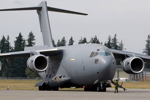 Military Transport Plane stock photo