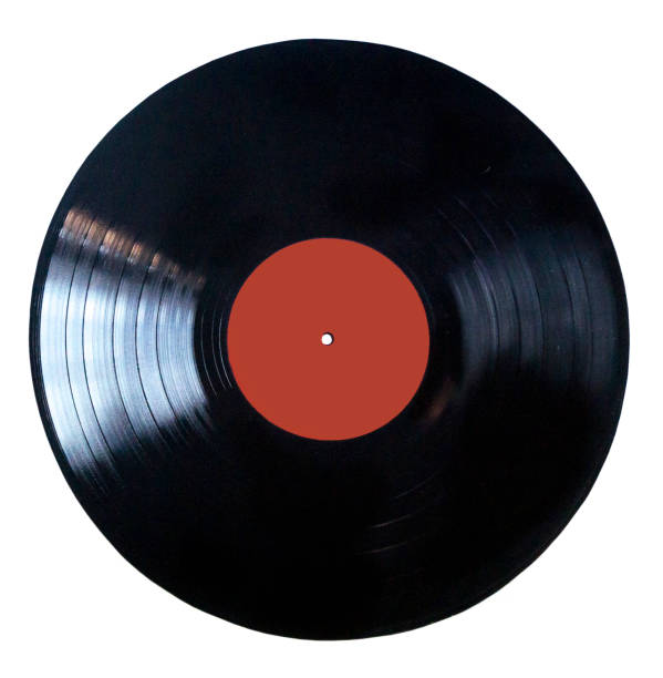istock Black vinyl record isolated on white background 1174762284