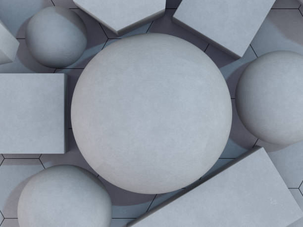 istock Abstract geometric background with shapes. 3D 1174766486