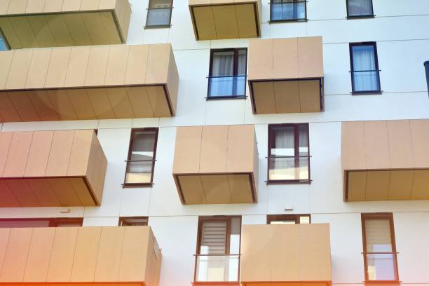 istock Modern apartment buildings on a sunny day with a blue sky. 1174770730