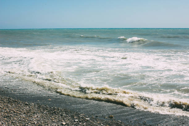 istock Black sea during storm, Sochi, Russia, nature background 1174772531
