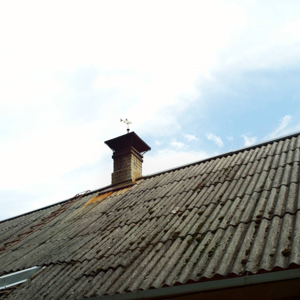 istock Chimney with weathercock 1174775363