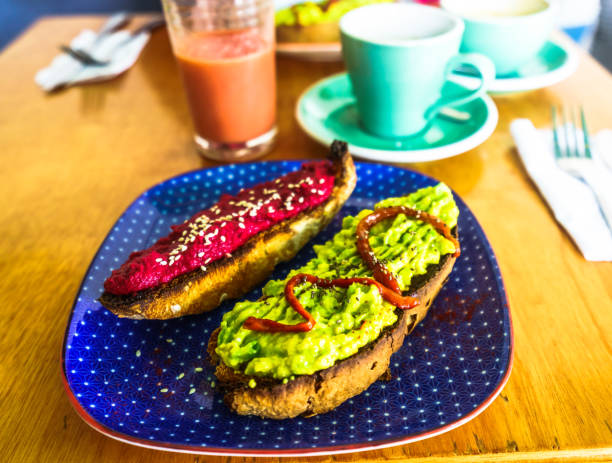 istock View on healthy avocado and beetroot toasts for breakfast in Colombia 1174776142