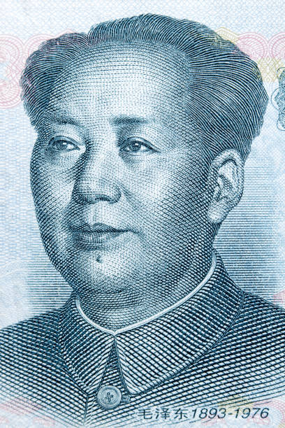 mao zedong em dez cédulas chinesas de yuan. - 10 yuan note - fotografias e filmes do acervo