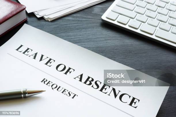 Leave Of Absence Request On The Table Stock Photo - Download Image Now - Leaving, Absence, Employee