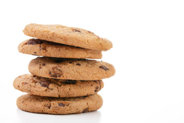 istock Chocolate chip cookies isolated on white background. 1174784797