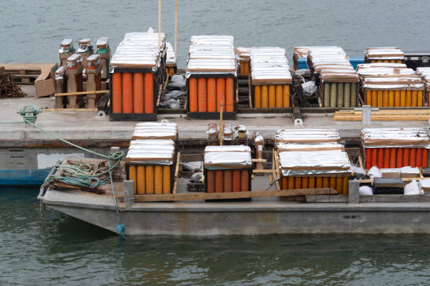 A big truck will delivery an yacht