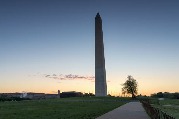 istock View of Washington Monument at sunrise, Washington DC 1174787252