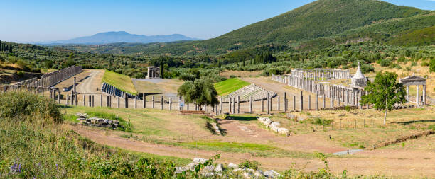 istock Ancient Messene (Messini) stadium panorama, Peloponnese, Greece 1174789874