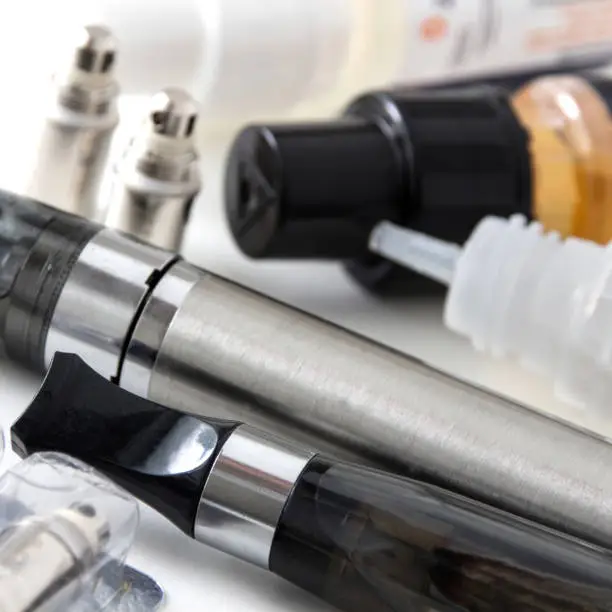 E- Cigarette Equipment Liquid close up