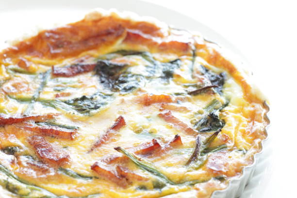 istock Chinese food, spinach and bacon stir fried in dough 1174792973