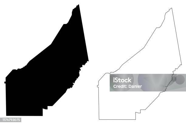 Vetores de Condado De Dekalb Alabama Mapa Ilustração Do Vetor Esboço Do