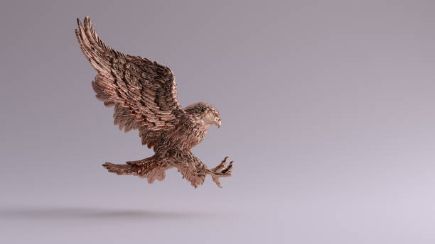 istock Bronze Eagle in Flight Hunting Sculpture Right View 1174794038