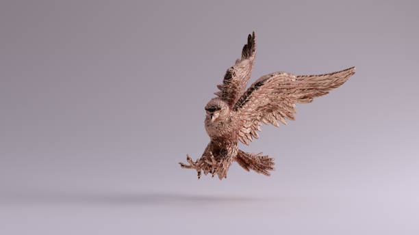 istock Bronze Eagle in Flight Hunting Sculpture 3 Quarter Left View 1174794054