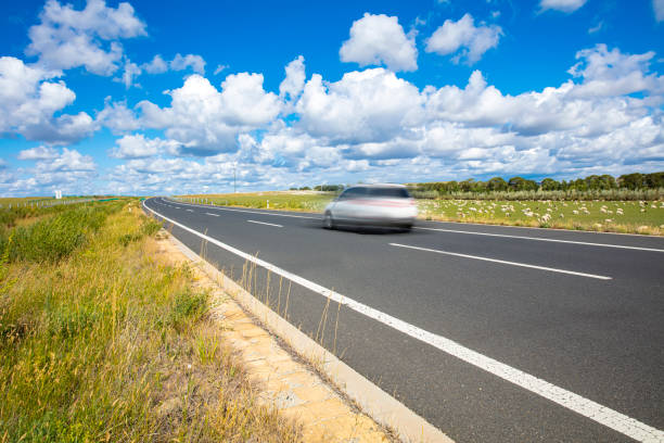 istock The car on the highway 1174797825
