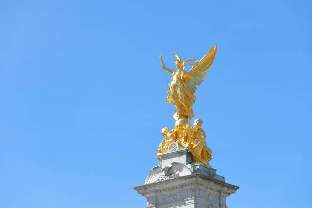 view of Victoria Memorial next to Buckingham Palace, London, UK