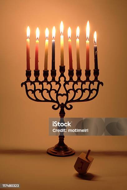 Hanukkahs Menora Stock Photo - Download Image Now - Candle, Color Image, Colors