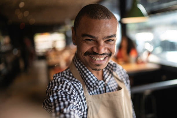istock Business owner / waiter taking a selfie 1174804783