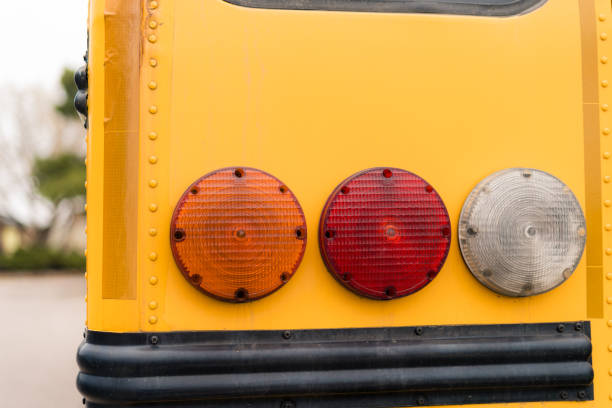 istock Close ups of yellow school bus 1174805073