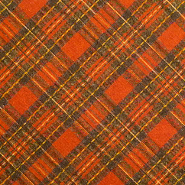 istock Red plaid pattern tartan background the classic Scotland fabric. 1174805112