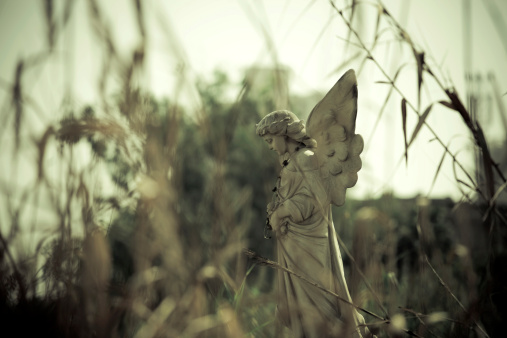 Roto estatua del ángel photo