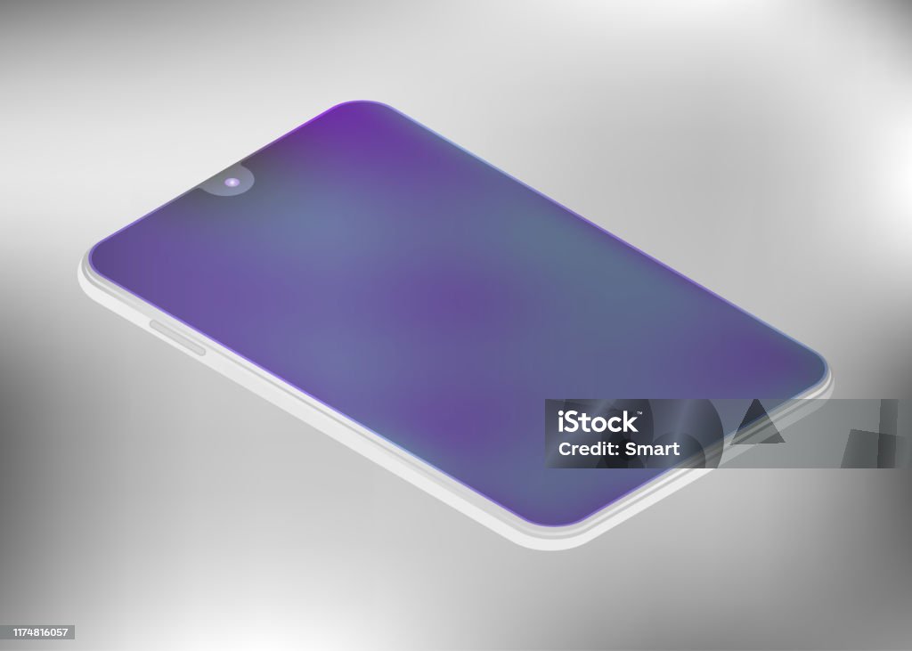Phone Isometric Model Mobile Phone In Isometric Projection Touch Screen World Technology ...
