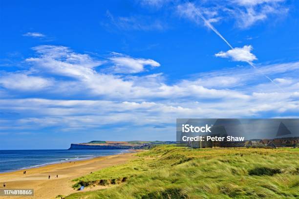 View Of Saltburn By The Sea From Marsk North Yorkshire England Stock Photo - Download Image Now