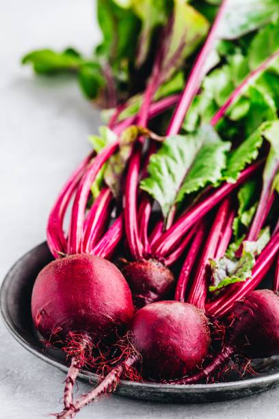 istock Bunch of fresh raw organic beets with leaves 1174819267
