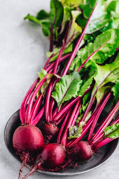 istock Bunch of fresh raw organic beets with leaves 1174819290