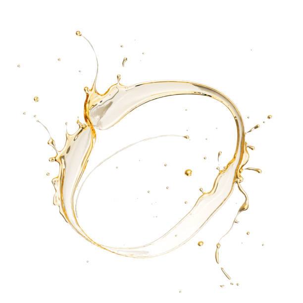 istock Olive or engine oil splash isolated on white background. 1174823196