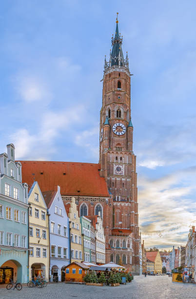 View of St. Martin Church in Landshut downtown, Germany
