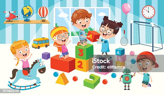 1,514 Cartoon Of A Child Playing With Blocks Illustrations & Clip Art -  iStock