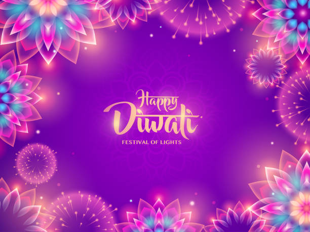 illustrazioni stock, clip art, cartoni animati e icone di tendenza di festival delle luci di diwali. vacanze indiane. - diwali