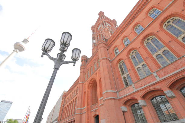 istock Red Town Hall Red town hall Berlin Germany 1174830309
