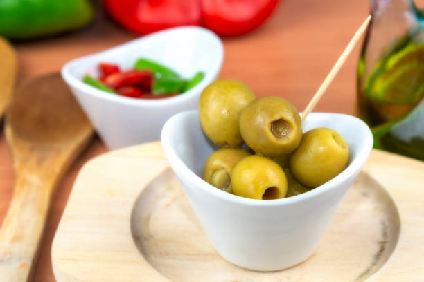 istock Spanish olives with virgin olive oil 1174834594