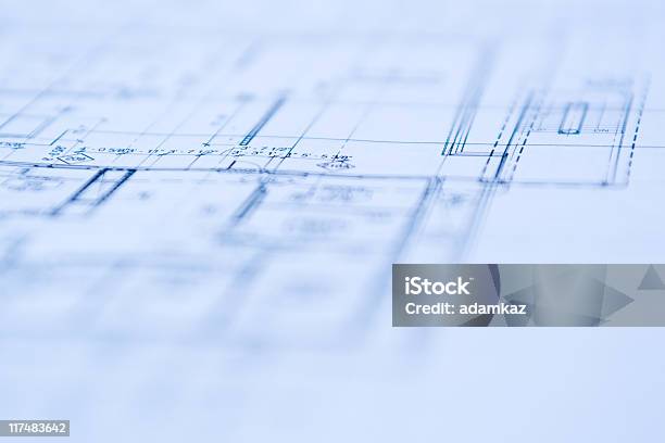 Blueprints Foto de stock y más banco de imágenes de Aire libre - Aire libre, Ampliación de casa, Arquitectura