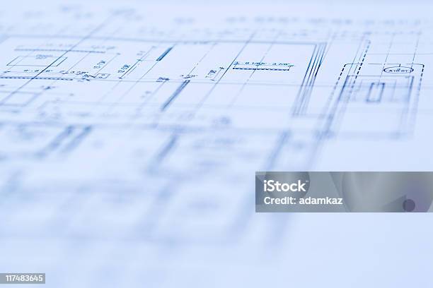 Blueprints Foto de stock y más banco de imágenes de Aire libre - Aire libre, Ampliación de casa, Arquitectura