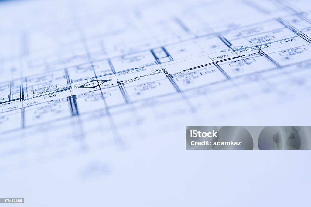 Blueprints  Architecture Stock Photo