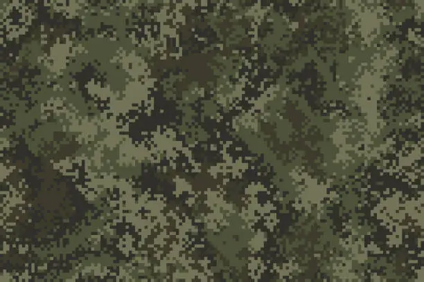 Vector illustration of Professional seamless pixel summer camouflage for your production or design