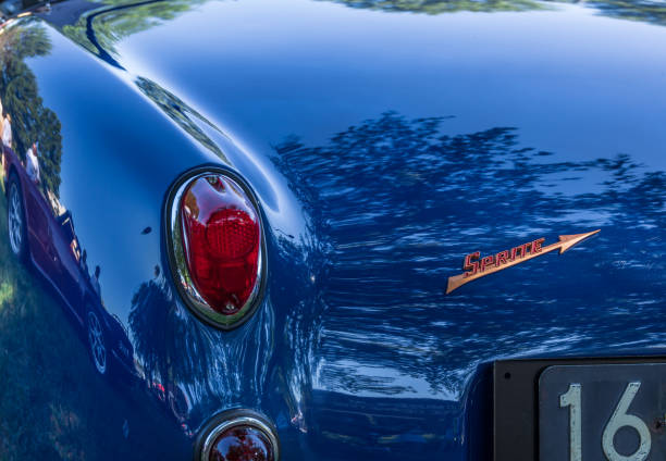 1959オースティン・ヒーリー・バグアイ・スプライト、リアディテール - healey ストックフォトと画像